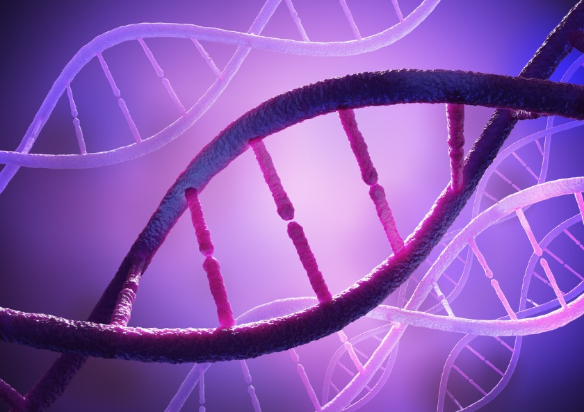 close-up-view-on-spiral-dna-molecules-3d-rendered-illustration-picture-id906720064